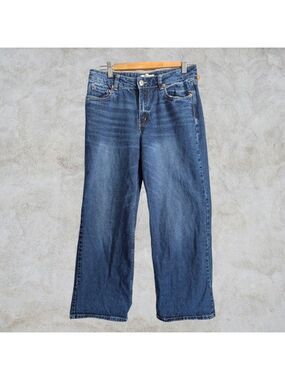Aeropostale Low Rise Baggy Wide Leg 90s Dark Wash Denim Jeans Size 27
